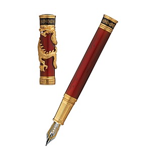 David Oscarson Black Water Dragon Red GT Fountain pen