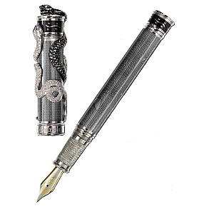 David Oscarson Black Water Snake Grey ST Fountain pen