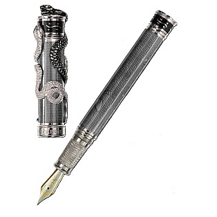 David Oscarson Black Water Snake Grey ST Fountain pen