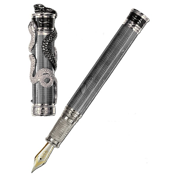 David Oscarson Black Water Snake Grey ST Fountain pen