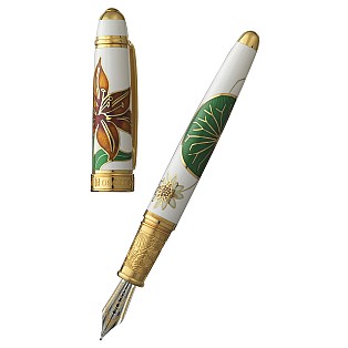 David Oscarson Consider the Lilies White GT Fountain pen