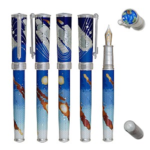 David Oscarson Edwin Hubble Stratospheric Blue ST Fountain pen