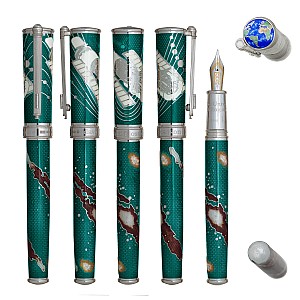 David Oscarson Edwin Hubble Teal Dawn ST Fountain pen