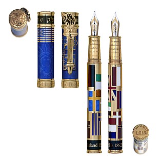 David Oscarson Ellis Island Sapphire Blue GT Stylo Plume