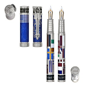 David Oscarson Ellis Island Sapphire Blue ST Fountain pen
