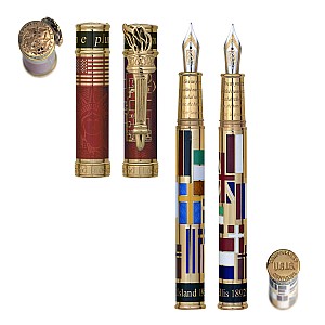 David Oscarson Ellis Island Ruby Red GT Fountain pen