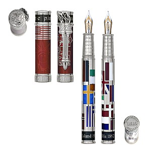 David Oscarson Ellis Island Ruby Red ST Fountain pen