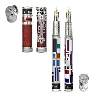 David Oscarson Ellis Island Ruby Red ST Stylo Plume