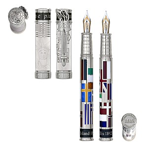 David Oscarson Ellis Island White ST Fountain pen