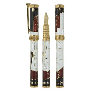 David Oscarson Golden Spike Red and Gold GT Stylo Plume
