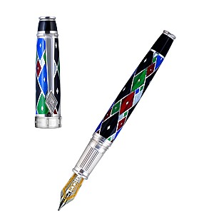 David Oscarson Harlequin Onyx Black ST Pluma estilográfica