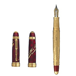 David Oscarson Lewis and Clark Ruby Red GT Pluma estilográfica