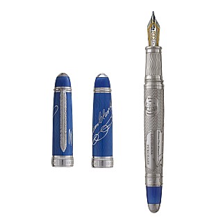 David Oscarson Lewis and Clark Sapphire Blue ST Pluma estilográfica