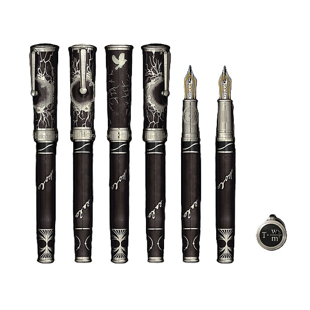 David Oscarson Nikola Tesla Mossy Black-Grey ST Fountain pen