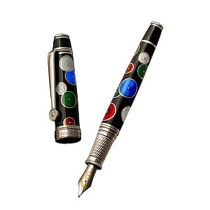 David Oscarson Pierrot and Pierrette Black Fountain pen