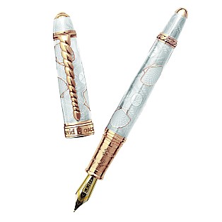 David Oscarson Seaside White Rose Gold Pluma estilográfica