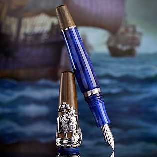 Nino Marino Signature Columbus Silver Fountain pen