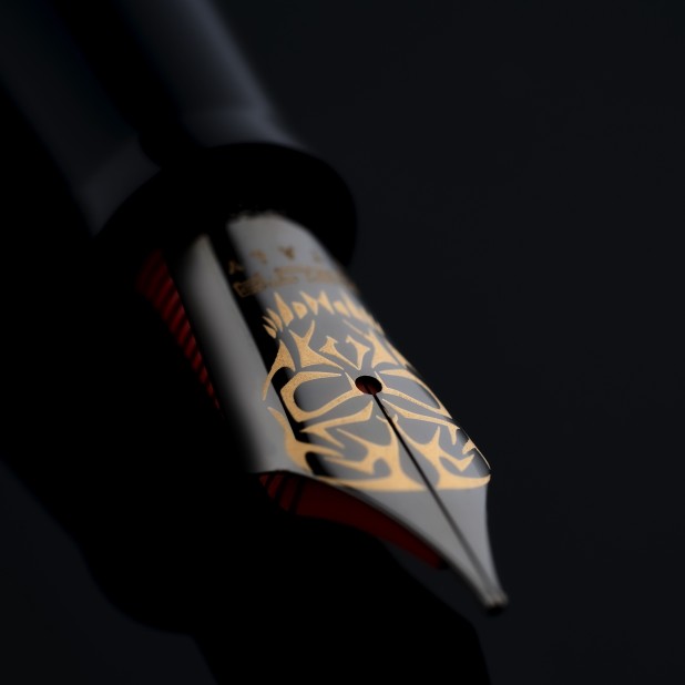 Delta Indigenous Simbu Black Sterling Silver LE ST Pluma Estilográfica