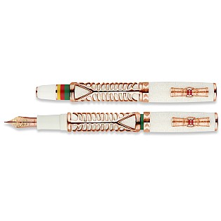 Delta Indigenous Simbu White Rose Gold LE RGT Stylo plume