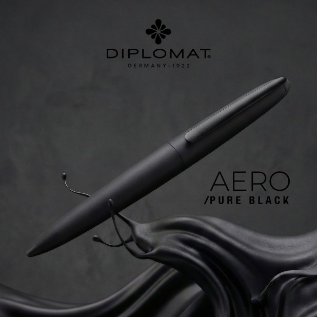 Diplomat Aero Pure Black Special Edition Rollerball