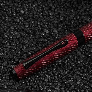 Diplomat Cobra Burgundy Red Guilloche Rollerball