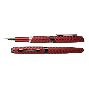 Diplomat Cobra Burgundy Red Guilloche Fountain pen