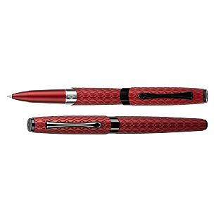 Diplomat Cobra Burgundy Red Guilloche Rollerball