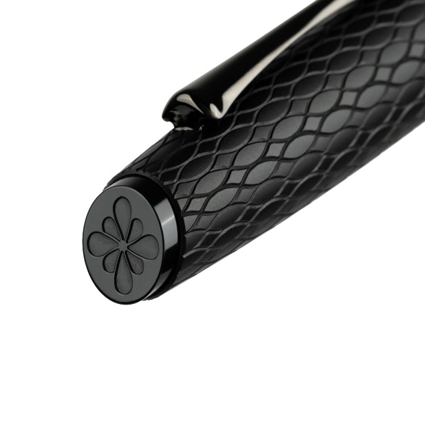 Diplomat Cobra Matte Black Guilloche Rollerball