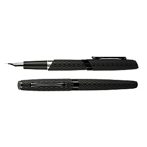 Diplomat Cobra Matte Black Guilloche Fountain pen