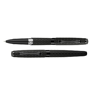 Diplomat Cobra Matte Black Guilloche Rollerball