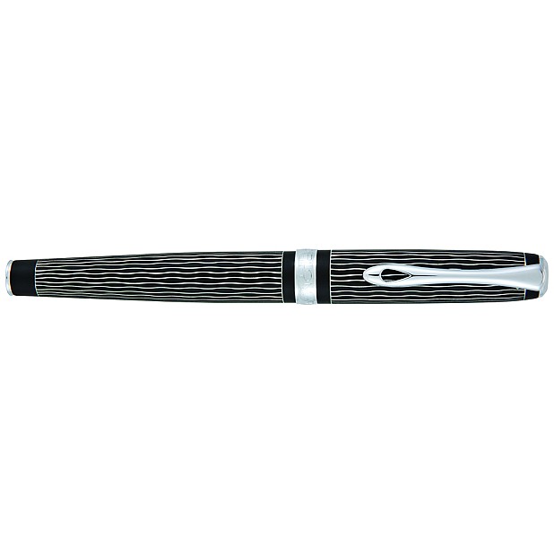 Diplomat Excellence A Lapis Black Waves Guilloche Fountain pen