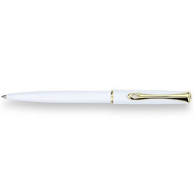 Diplomat Traveller Snowhite Gold Ballpoint