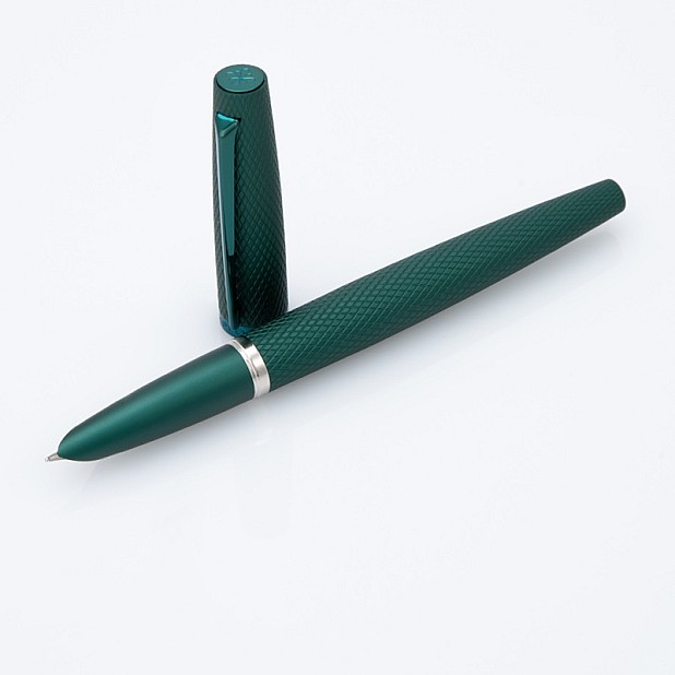 Diplomat Viper Green Guilloche Reservoarpenna