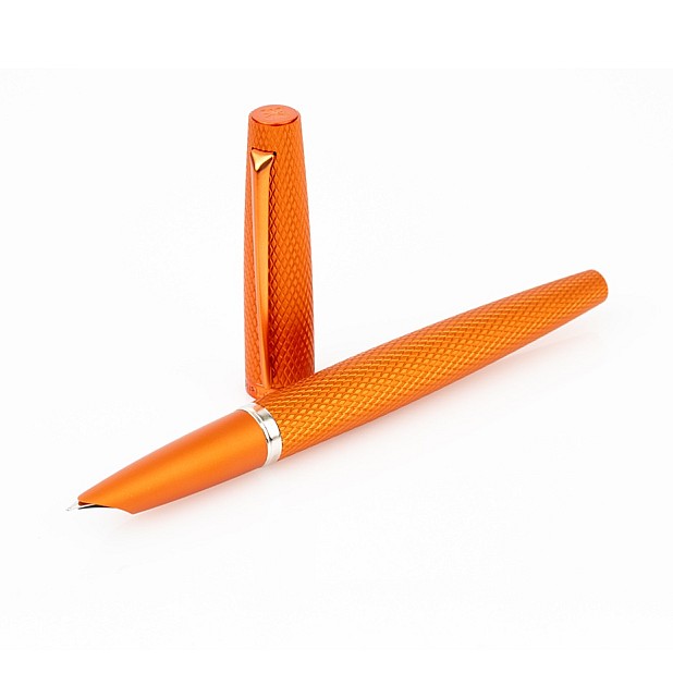 Diplomat Viper Orange Guilloche Stylo Plume
