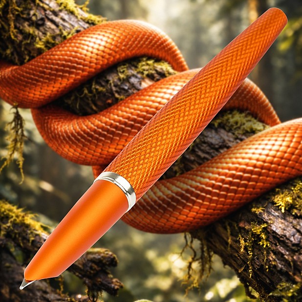 Diplomat Viper Orange Guilloche Stylo Plume