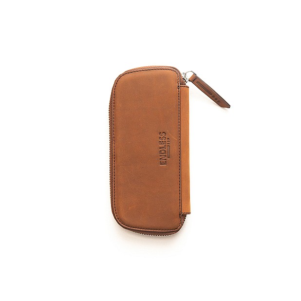 Endless Companion Brown Adjustable Pen Pouch (Triple)