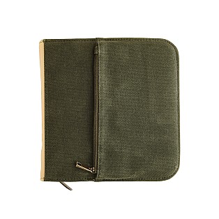 Esterbrook 20 Slot Canvas Zipper Pen Case Army Green