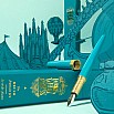 Ferris Wheel Press Brush Printmakers Teal Plumo Estilográfica