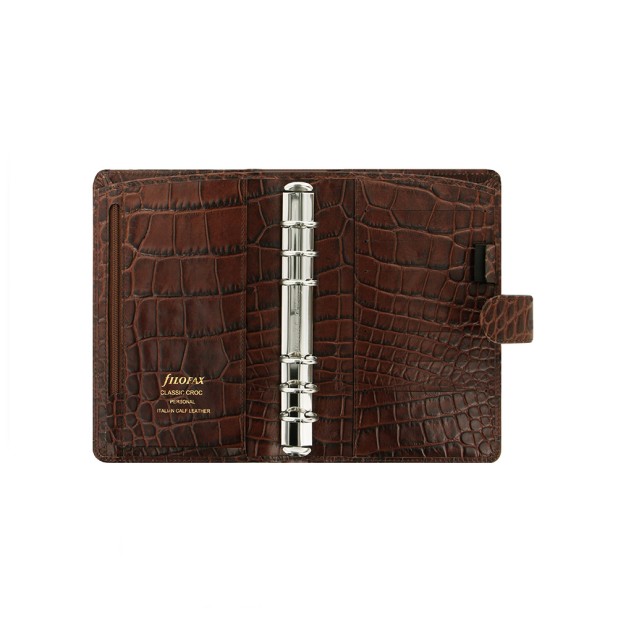 Filofax Classic Croc Chestnut Personal Organizer