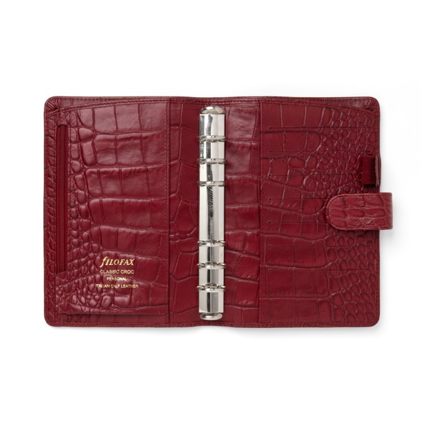 Filofax Classic Croc Cherry Personal Organizer