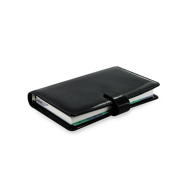 Filofax Patent Black Compact Organizer