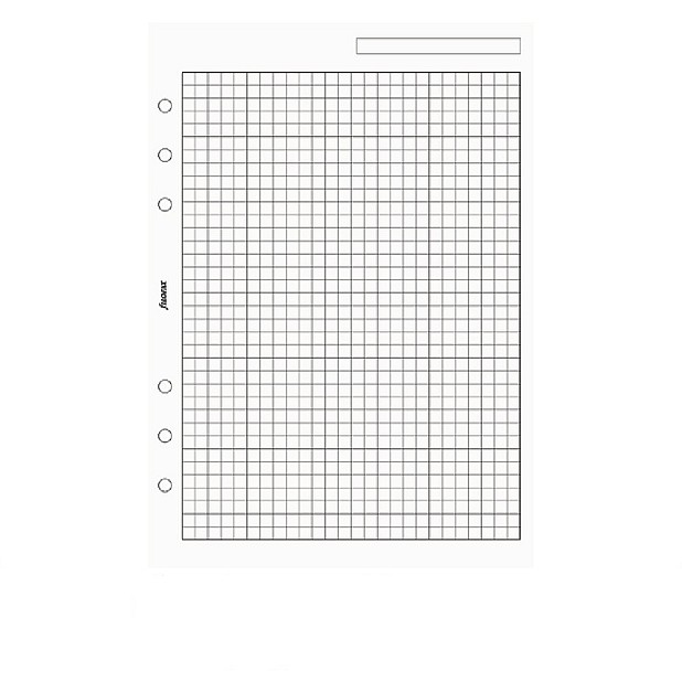 Filofax Refill A5 White Quadrille Notepaper