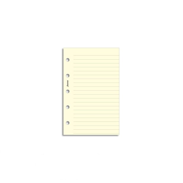 Filofax Refill Mini Cream Ruled Notepaper