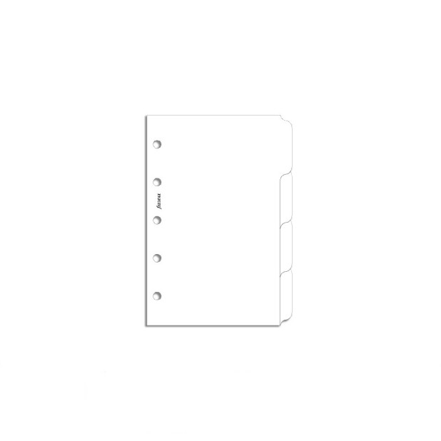Filofax Refill Mini White Blank Index