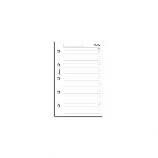 Filofax Vulling Mini Wit To Do Lijst