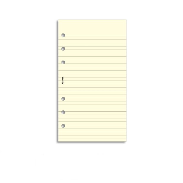Filofax Refill Personal Cream Ruled Notepaper