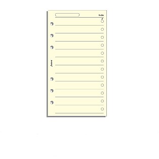 Filofax Refill Personal Cream To Do List