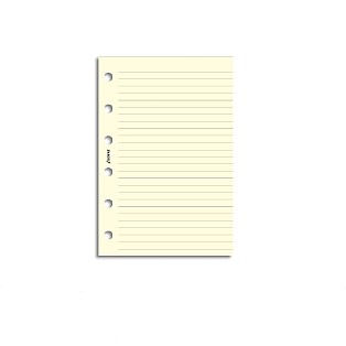 Filofax Refill Pocket Cream Ruled Notepaper