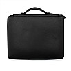Galen Leather Compendium Bag Black A4 Zippered Folio Organizer