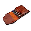 Galen Leather Legacy Deep Cognac TwinFlip Pen Pouch (Fivefold)